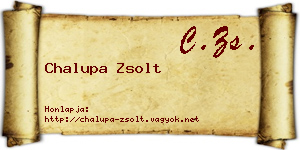 Chalupa Zsolt névjegykártya